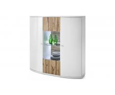 JUSTyou Mirales Buffet haut Blanc| Chene Wotan