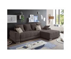 JUSTyou Denver Canapé d'angle Marron Beige