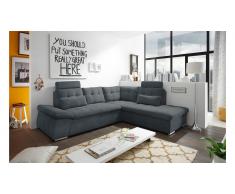 JUSTyou Arkansas Canapé d'angle Anthracite