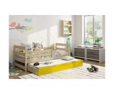 JUSTyou Jerry Lit fonctionnel Pin Jaune 80x185 cm