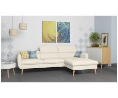 JUSTyou Nuno Canapé d'angle Beige Cuir synthétique