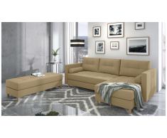 JUSTyou Kaito Canape d'angle Latte Tissu structure