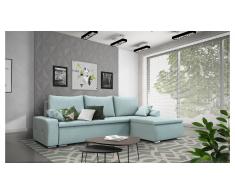 JUSTyou Claribel Canapé Velours Bleu