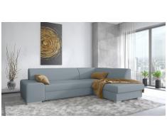 JUSTyou Panaro Canapé d'angle Bleu Tissu structure