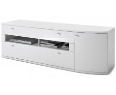 JUSTyou Mirales Meuble TV Blanc brillant | Blanc mat