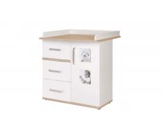 JUSTyou Urban Table a langer Blanc Chene