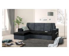 JUSTyou Wilona Canapé Microfibres Gris Noir