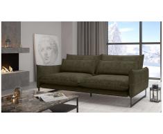 JUSTyou Ezio Canapé simple Cuir véritable Anthracite