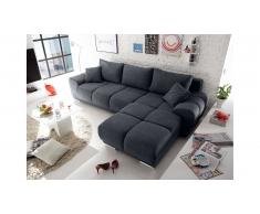 JUSTyou Arizona Canapé d'angle Bleu