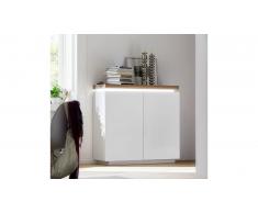 JUSTyou Beatrice VIII Buffet haut Blanc mat | Chene