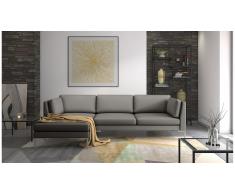 JUSTyou Siri Canapé d'angle Marron Cuir synthétique