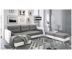 JUSTyou Kaito Canape d'angle Gris Cuir synthetique