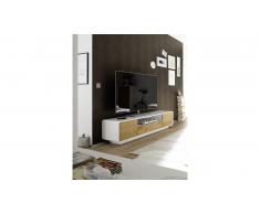 JUSTyou Reynar III Meuble TV Blanc mat | Chene sauvage