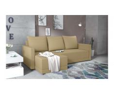 JUSTyou Tanita Canape d'angle Latte Tissu structure