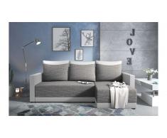 JUSTyou Kaori Canape d'angle Gris Cuir synthetique