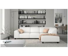 JUSTyou Einar Canapé d'angle Blanc Cuir synthétique