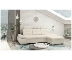 JUSTyou Carlota Canapé d'angle Beige Velours