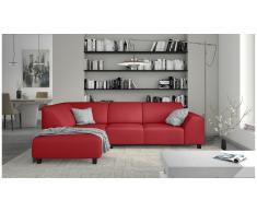 JUSTyou Einar Canapé d'angle Rouge Cuir synthétique