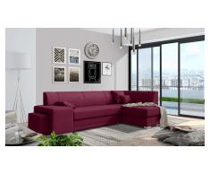 JUSTyou Idella Canapé Velours Bordeaux