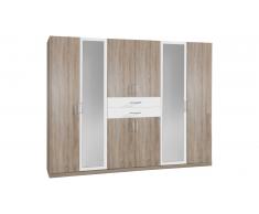 JUSTyou Vienna Armoire a portes battantes Chene Blanc