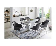 JUSTyou Alegre Table de salle a manger Blanc brillant