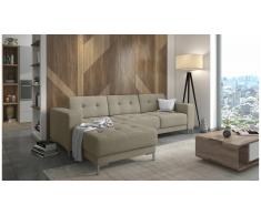 JUSTyou Tiril Canapé d'angle Gris Velours