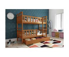 JUSTyou Tobi Lit superposé Aulne 80x185 cm