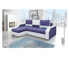 JUSTyou Aris Canapé d'angle Blanc Violet Angle gauche