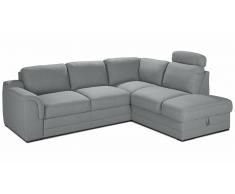 JUSTyou Alix Canapé d'angle Argent sans