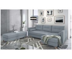 JUSTyou Kaito Canape d'angle Bleu Tissu structure