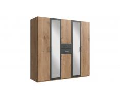 JUSTyou Vienna Armoire a portes battantes Chene