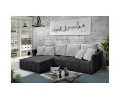 JUSTyou Phoenix Canapé d'angle Anthracite