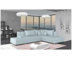 JUSTyou Livia Canapé d'angle Bleu Velours