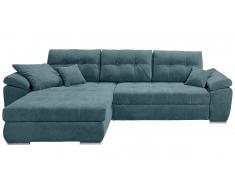 JUSTyou Florida Canapé d'angle Bleu
