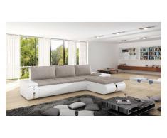 JUSTyou FADO MINI Canapé d'angle Blanc Beige