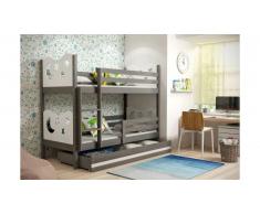 JUSTyou Ola Lit superposé Anthracite Blanc