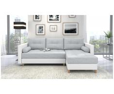 JUSTyou Nana Canape d'angle Gris Cuir synthetique