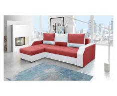 JUSTyou Aris Canapé d'angle Blanc Rouge Angle gauche