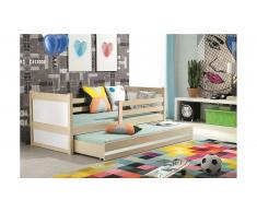 JUSTyou Lora+lit supplémentaire Lit Pin Blanc