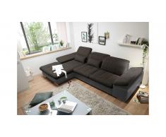 JUSTyou Maryland Canapé d'angle Gris Marron