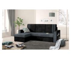 JUSTyou Wilona Canapé Microfibres Noir