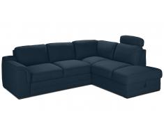 JUSTyou Alix Canapé d'angle Bleu sans