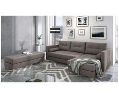 JUSTyou Kaito Canape d'angle Gris Tissu structure