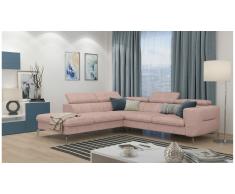 JUSTyou Diogo Canapé d'angle Rose Velours