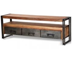 JUSTyou Manar Meuble TV Sheesham Noir