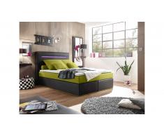 JUSTyou Concord Lit boxspring 140x200 cm Noir Vert