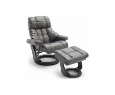 JUSTyou Carnegie Fauteuil Gris Noir