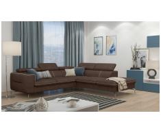 JUSTyou Diogo Canapé d'angle Marron Velours