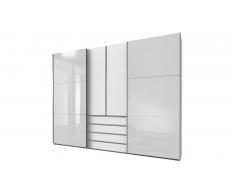 JUSTyou Firgas Armoire a portes coulissantes Blanc