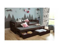 JUSTyou Olaf Lit fonctionnel Chocolat 80x160 cm